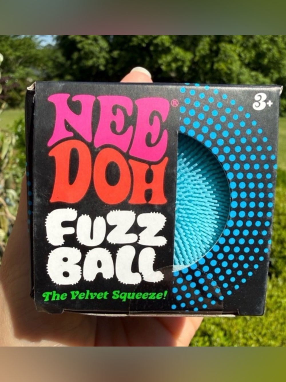 NEEDOH Fuzz Ball Blue Velvet Squeeze